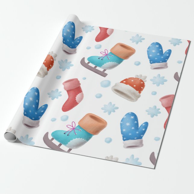 De Regalo Mitones, skates y papel para envolver vacaciones G (Desenrollado)