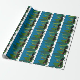 De Regalo Moose and Elk in Santa Hats envolver papel