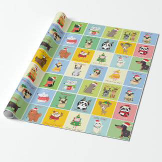 De Regalo Navidades Adorables Animales Envolver Papel