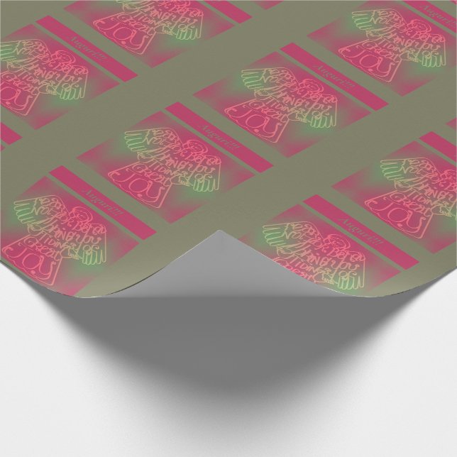 De Regalo Navidades Angel "He aquí..." Envolviendo Papel (Esquina)