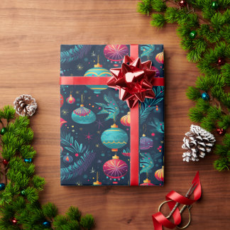 De Regalo Navidades coloridos envuelven papel con adornos