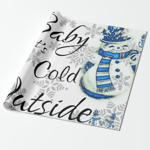 De Regalo Navidades envolviendo papel bebé hace frío afuera