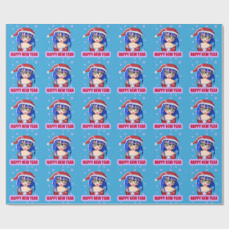 De Regalo Navidades envolviendo papel Santa Claus, anime