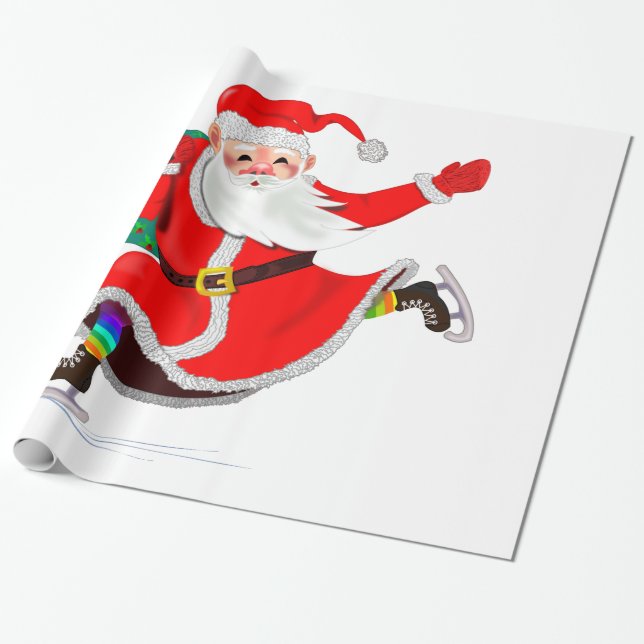 De Regalo Navidades envolviendo papel Santa Gift (Desenrollado)