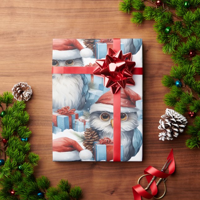 De Regalo Navidades festivos envolviendo papel adornado con  (Regalo de vacaciones)