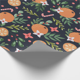 De Regalo Navidades Holly Berries y papel para envolver frut