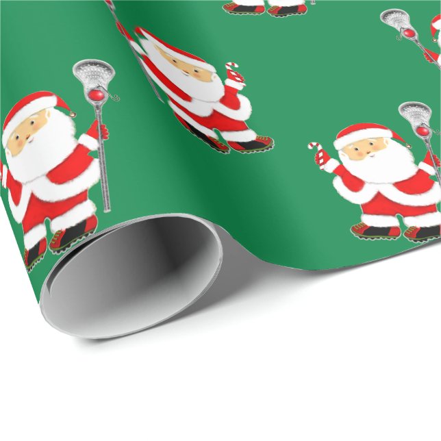 De Regalo Navidades Lacrosse Envuelven Papel (Esquina del rollo)