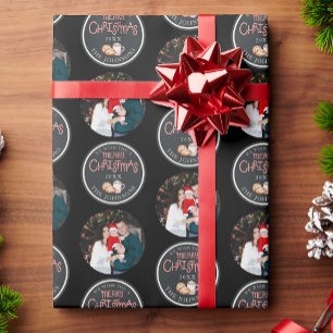 De Regalo Navidades negros foto envolver papel con mensaje