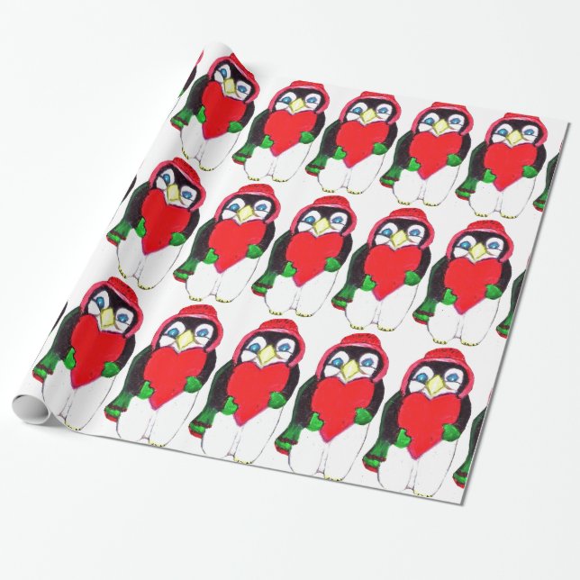 De Regalo NAVIDADES PENGUIN LOVE papel envolvente (Desenrollado)