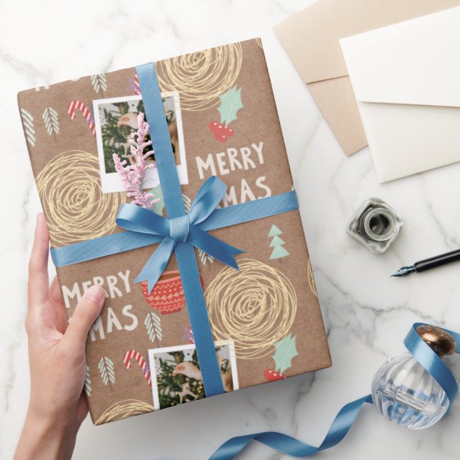 De Regalo Navidades personalizados envolviendo papel con una (Regalar)