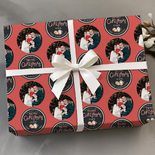 De Regalo Navidades rojos foto envolver papel con mensaje
