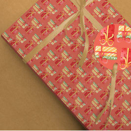 De Regalo Navidades rojos y amarillos entregan papel Naranja