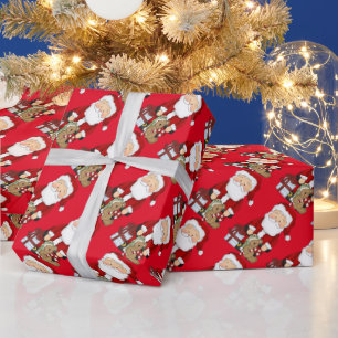 De Regalo Navidades Santa y juguetes envolver papel