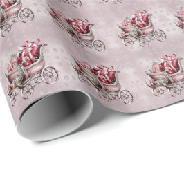 De Regalo Navidades Sleigh Con Regalos Envolviendo Papel