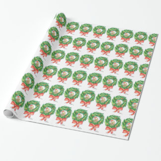 De Regalo Navidades únicos envolviendo papel Kiwi y corona
