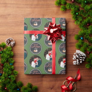 De Regalo Navidades verdes foto envolver papel con mensaje