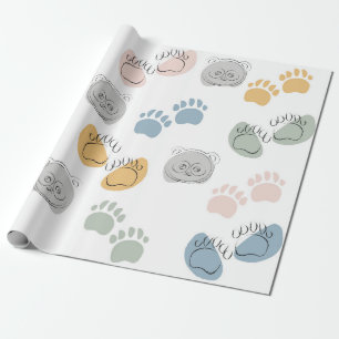 De Regalo Panda Personalizado Niños Papel para envolver bebé