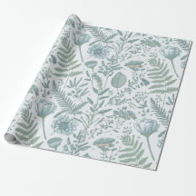 Papel azul Floral