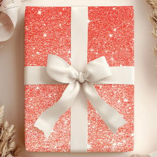 De Regalo Papel Brillante con Degradado Rojo y Purpurina