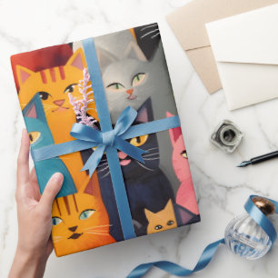 De Regalo Papel colorido para envolver gatos