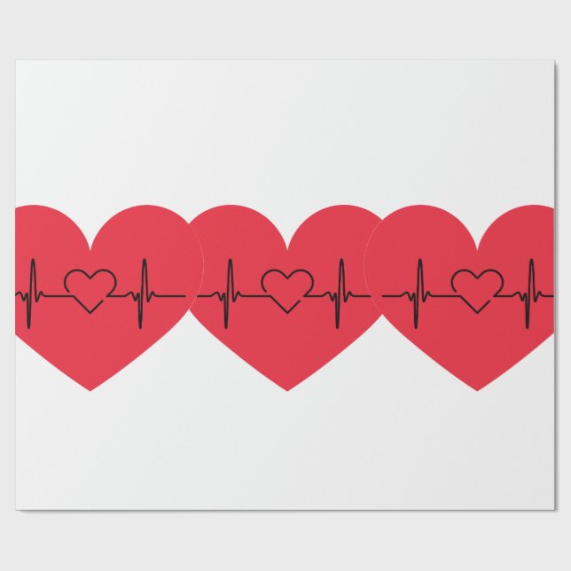 De Regalo papel del corazón (Superficie plana)