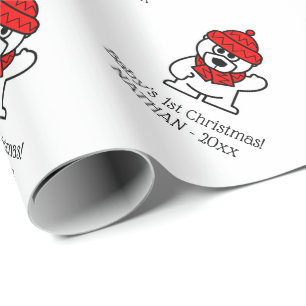 De Regalo Papel del embalaje personalizado 1r navidad del
