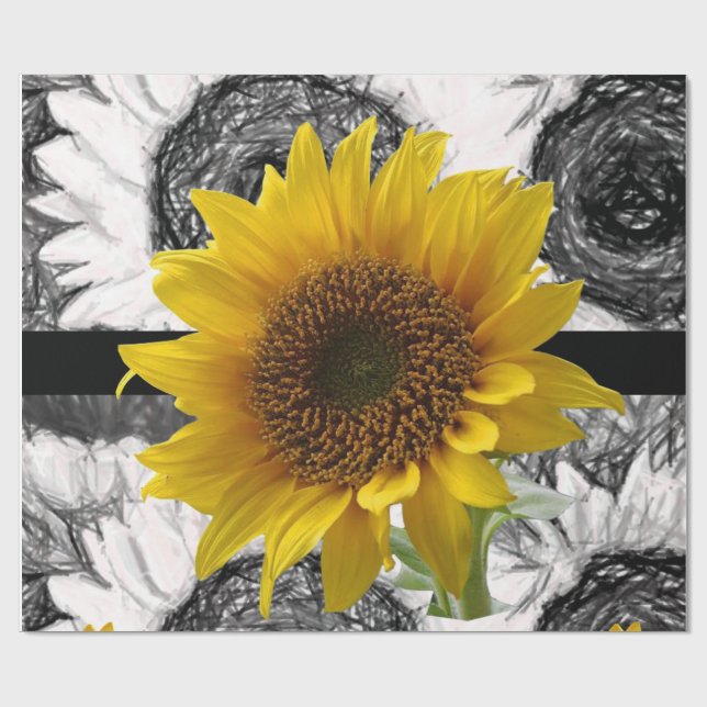 De Regalo Papel envolvente Girasol (Superficie plana)