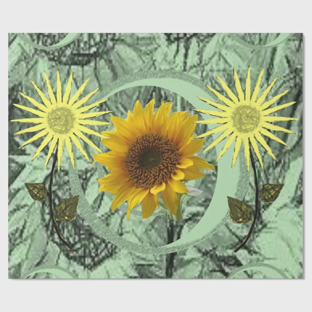 De Regalo Papel envolvente Girasol (Superficie plana)
