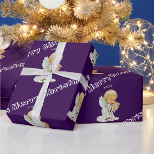 De Regalo Papel envolvimiento navideño Baby Purple Angel