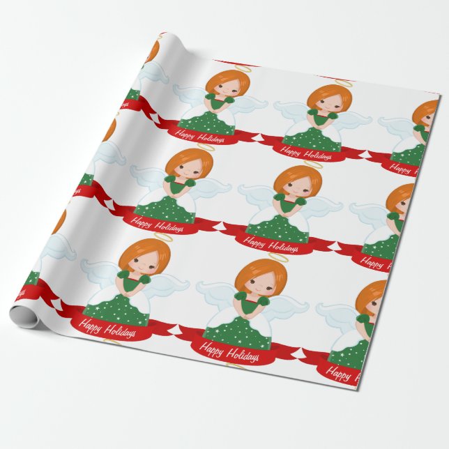 De Regalo Papel envuelto Angel Navidades (Desenrollado)