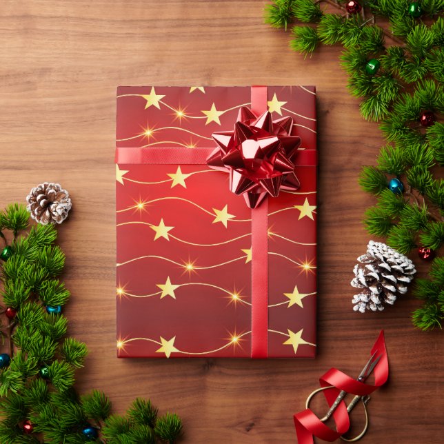 De Regalo Papel envuelto en Navidades estrelladores (Regalo de vacaciones)