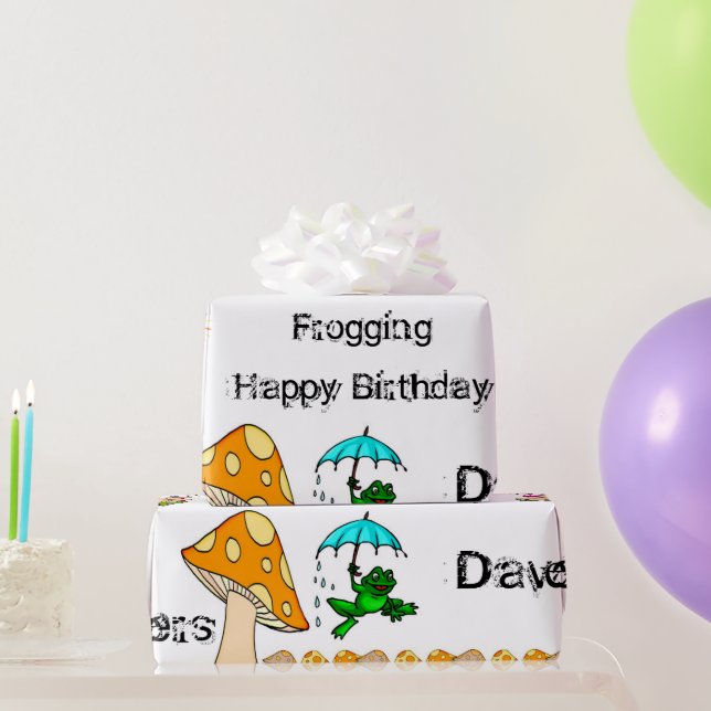 De Regalo Papel envuelto Escarcha hongo (Regalos de fiesta)