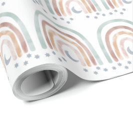 De Regalo Papel envuelto - Luna y estrellas Arcoiris