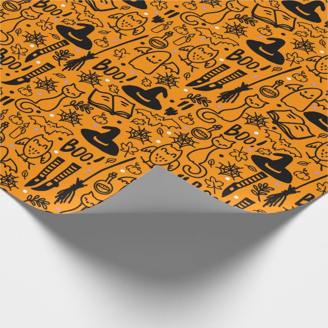 De Regalo Papel envuelto para Halloween. (Esquina)