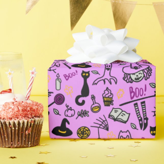 De Regalo Papel envuelto para Halloween. (Fiesta de cumpleaños )