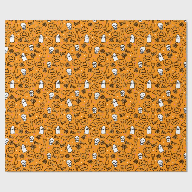 De Regalo Papel envuelto para Halloween. (Superficie plana)