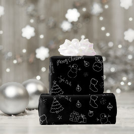De Regalo Papel envuelto para Navidades negros festivos