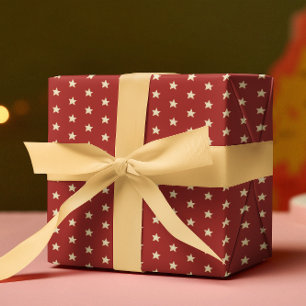 De Regalo Papel envuelto para Navidades rojos y estrellas