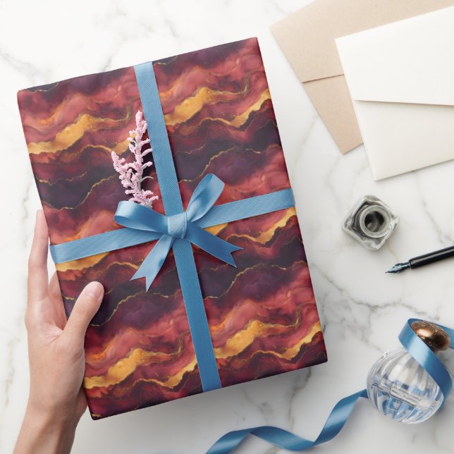 De Regalo Papel mármol morado, rosa y amarillo (Regalar)