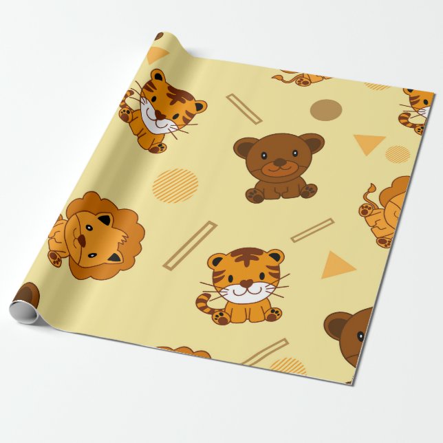De Regalo Papel para envolver animales (Desenrollado)