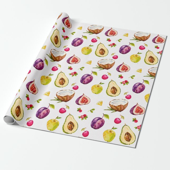 De Regalo Papel para envolver frutas tropicales (Desenrollado)