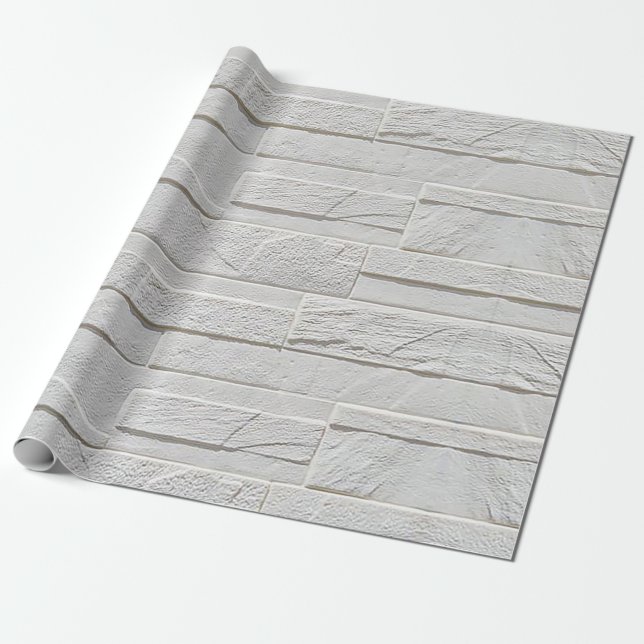 De Regalo Papel pintado autoadhesivo ladrillo blanco (Desenrollado)