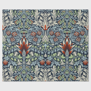 De Regalo Papel pintado floral Morris Navy Blue Snakeshead