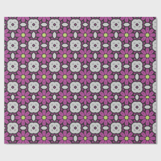 De Regalo Papel Pintado Floral Mosaico Púrpura Audaz y Artís