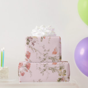De Regalo Papel pintado floral rosa antiguo