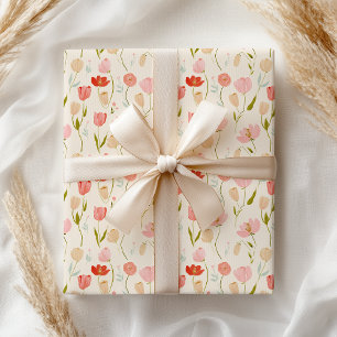 De Regalo Papel Pintado Floral Suave Acuarela Tulipán
