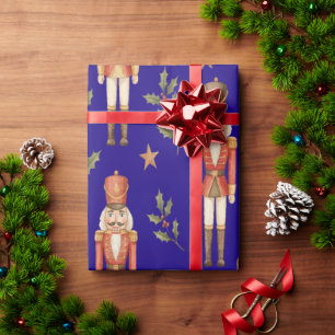 De Regalo Papel Pintado Navideño Clásico Acuarela Cascanuece
