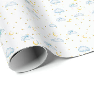 De Regalo Papel Pintado Para Guardería Luna Estrellas Y Nube