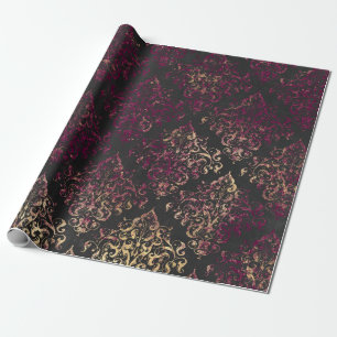 De Regalo Papel pintado vintage París borgoña y oro grunge d
