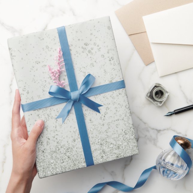 De Regalo Papel Plateado Claro con Brillo Falso  (Regalar)